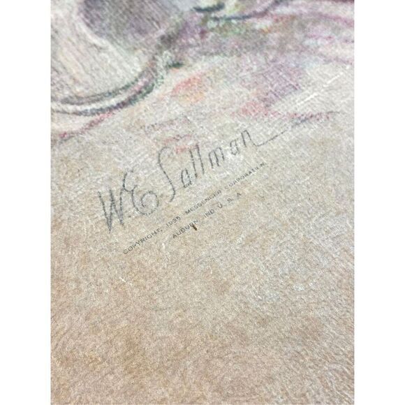 Vintage 1935 19" x 23" Warner Sallman Signed Head Of Jesus Christ Print Framed - Picture 3 of 6